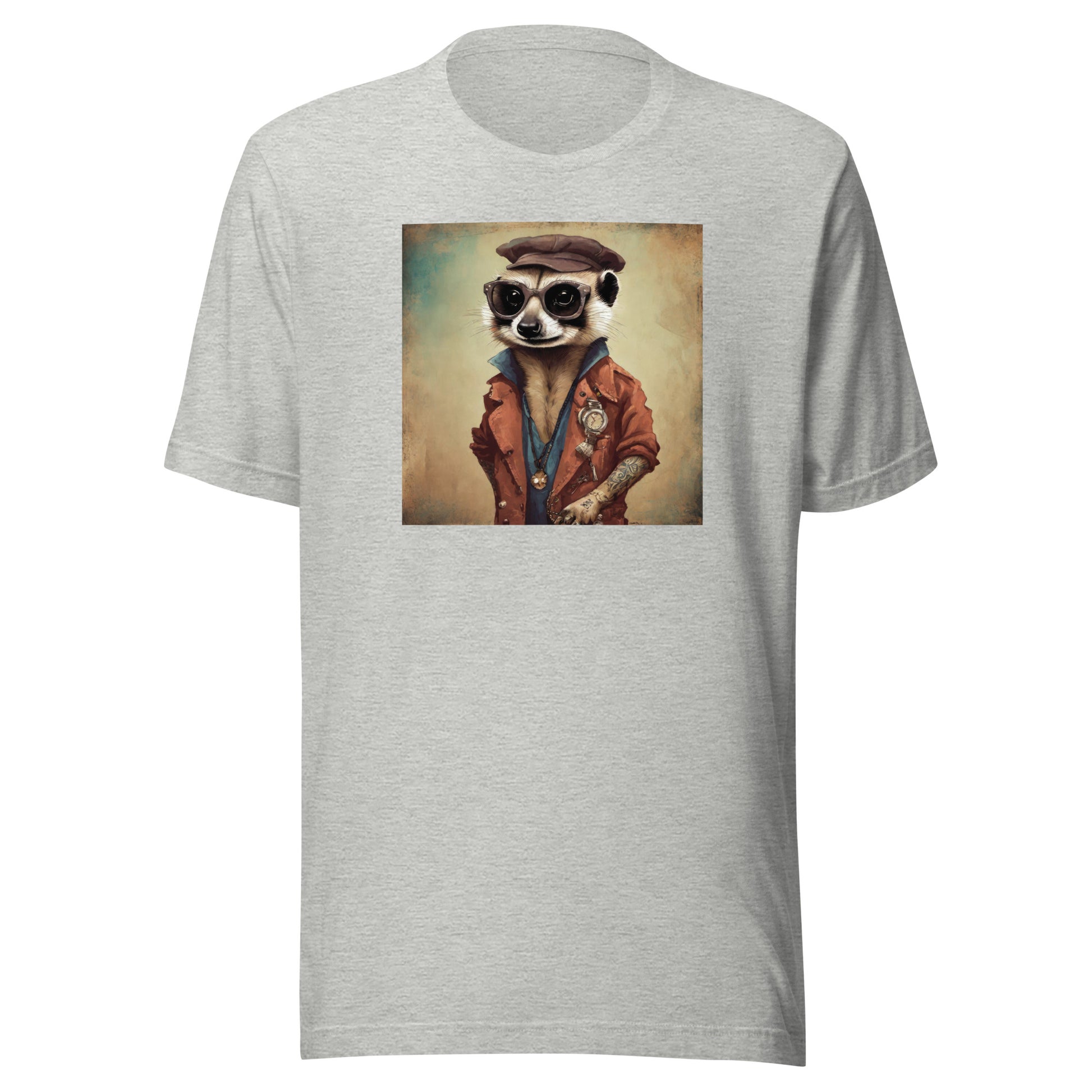 Hipster Ferret with Tattoos Men's Funny T-Shirt Athletic Heather