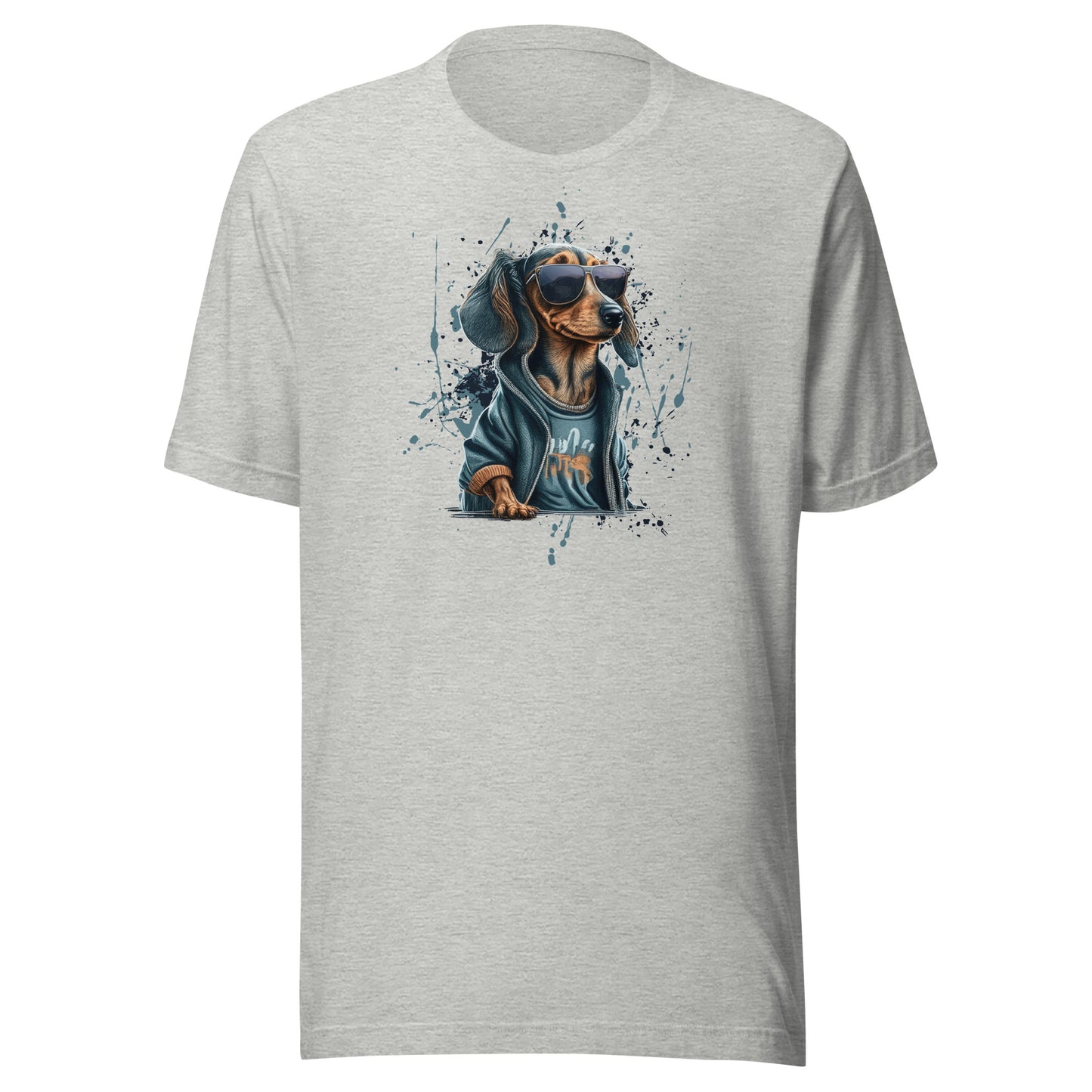 Cool Dachshund in Sunglasses Men's Dog T-Shirt Athletic Heather