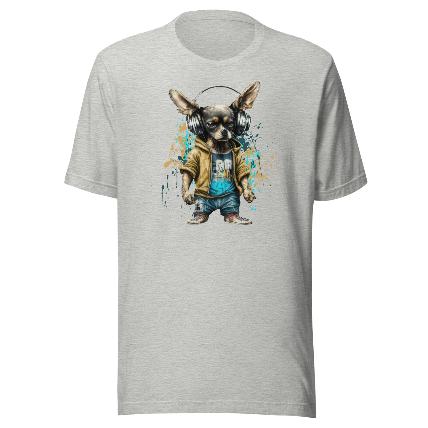 Cool Beats Chihuahua Men's Animal T-Shirt Athletic Heather