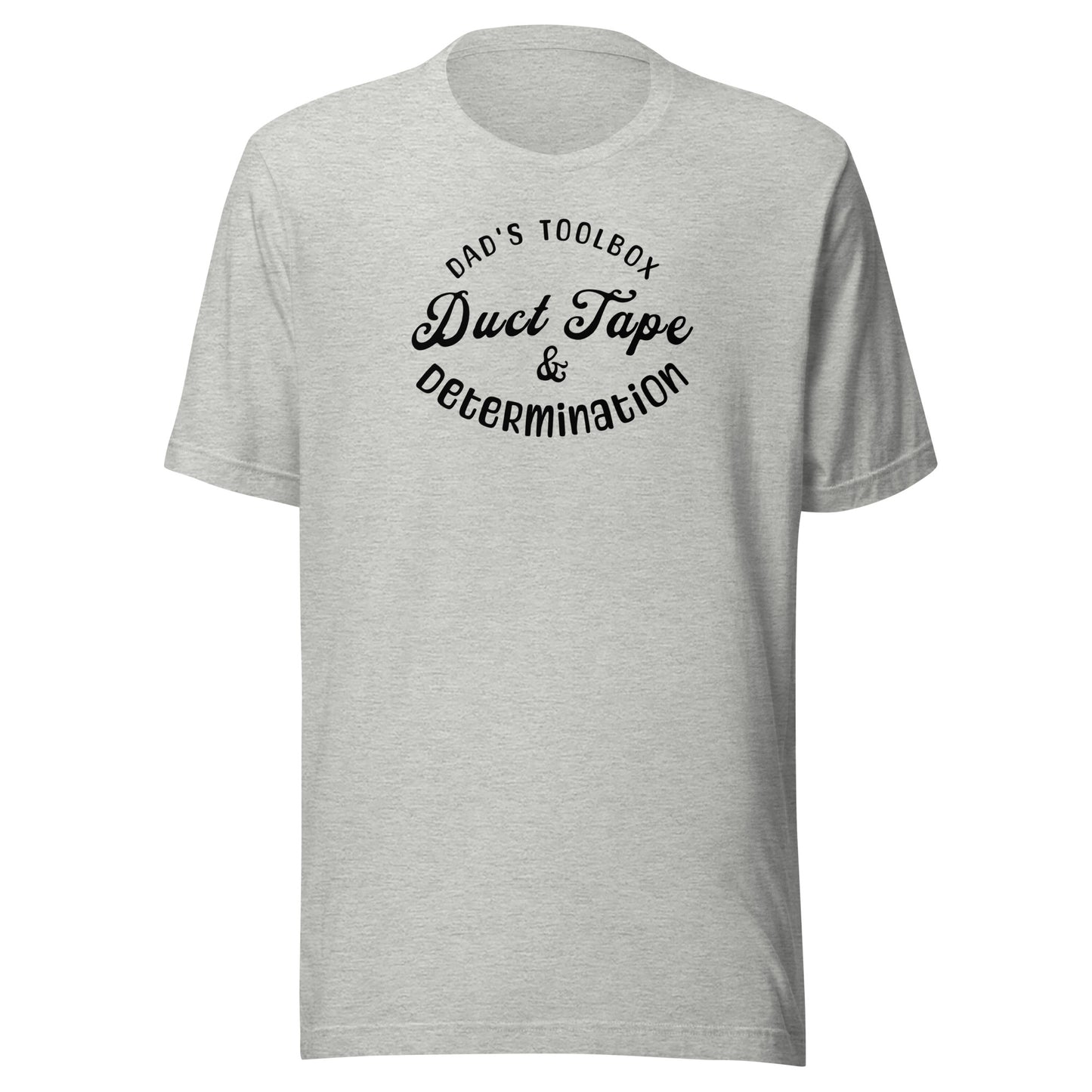 Dad's Toolbox - Duct Tape & Determination T-Shirt for Dad Athletic Heather