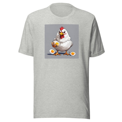 Cannibalistic Chicken Men's Funny T- Shirt Athletic Heather