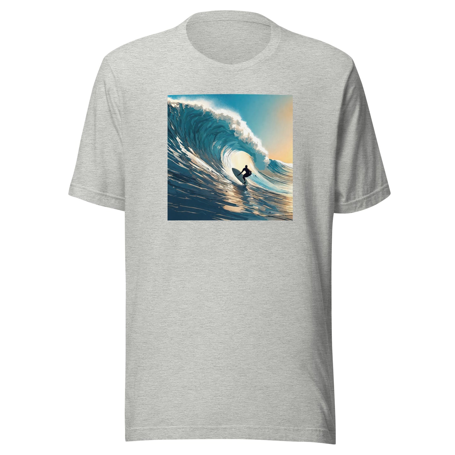 Catching Waves Men's Surfing T-Shirt Athletic Heather