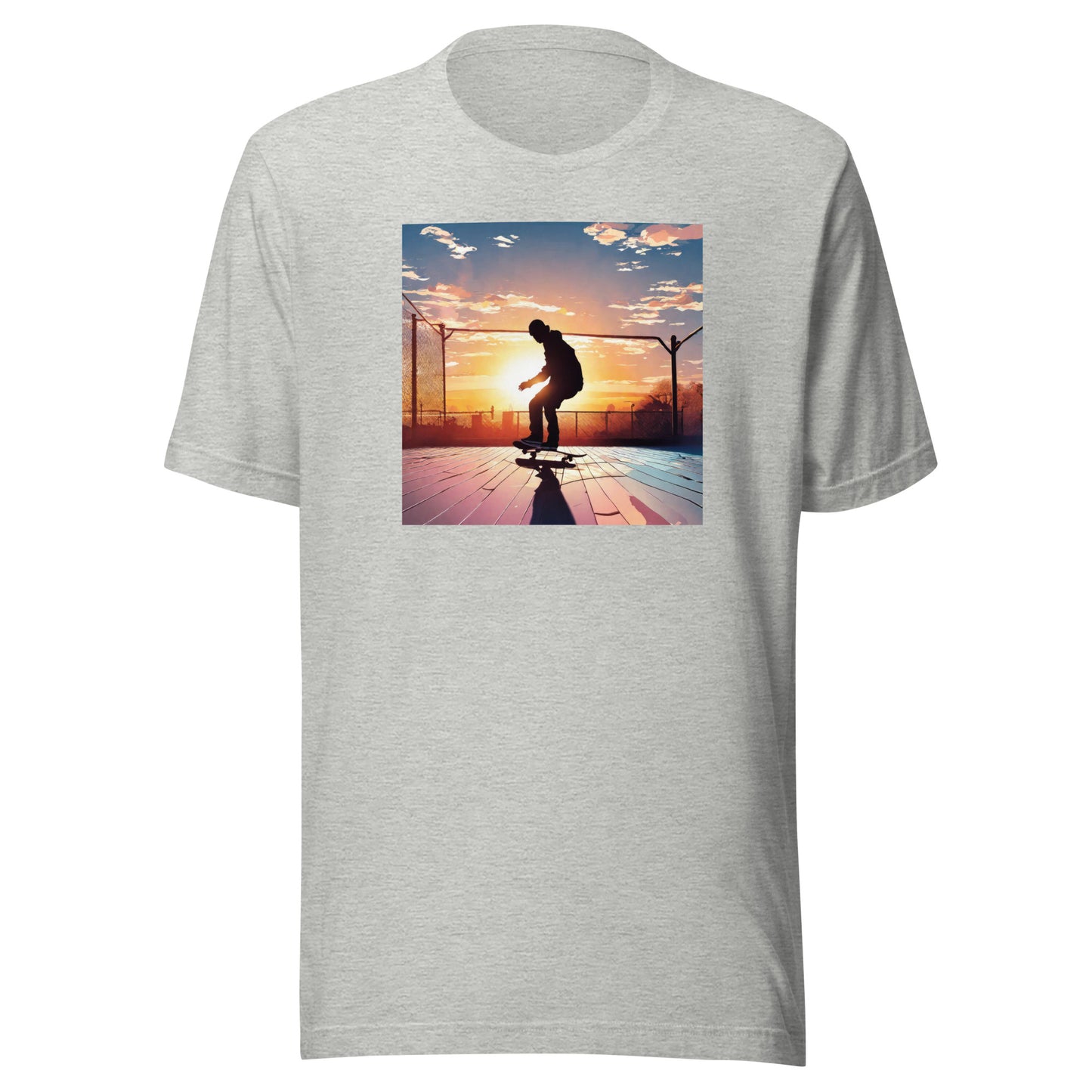 Skateboarding in the Sunset Men's T-Shirt Athletic Heather