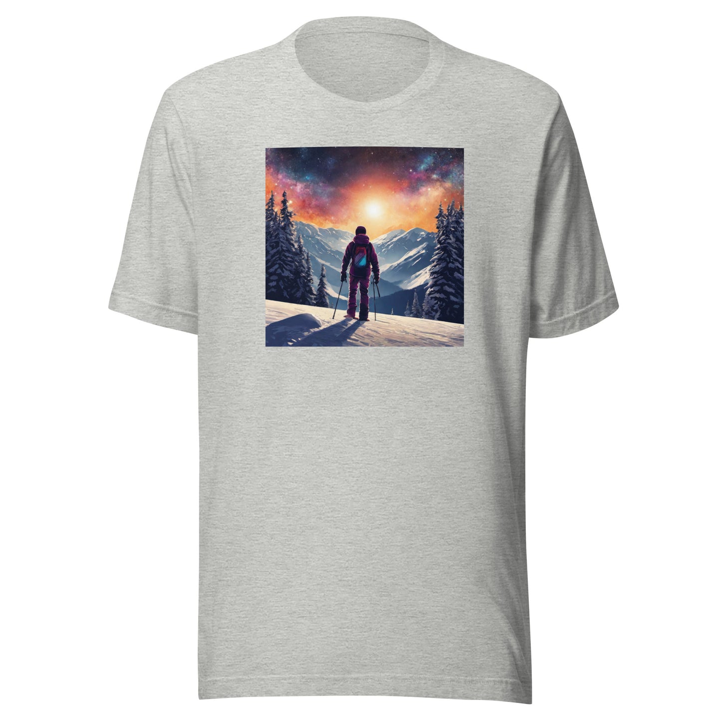 Peak of the Mountain Men's Skiing T-Shirt Athletic Heather