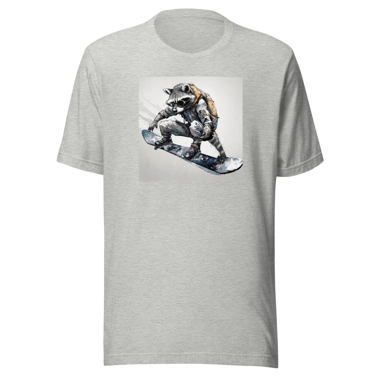 Raccoon Snowboarder Men's T-Shirt Athletic Heather