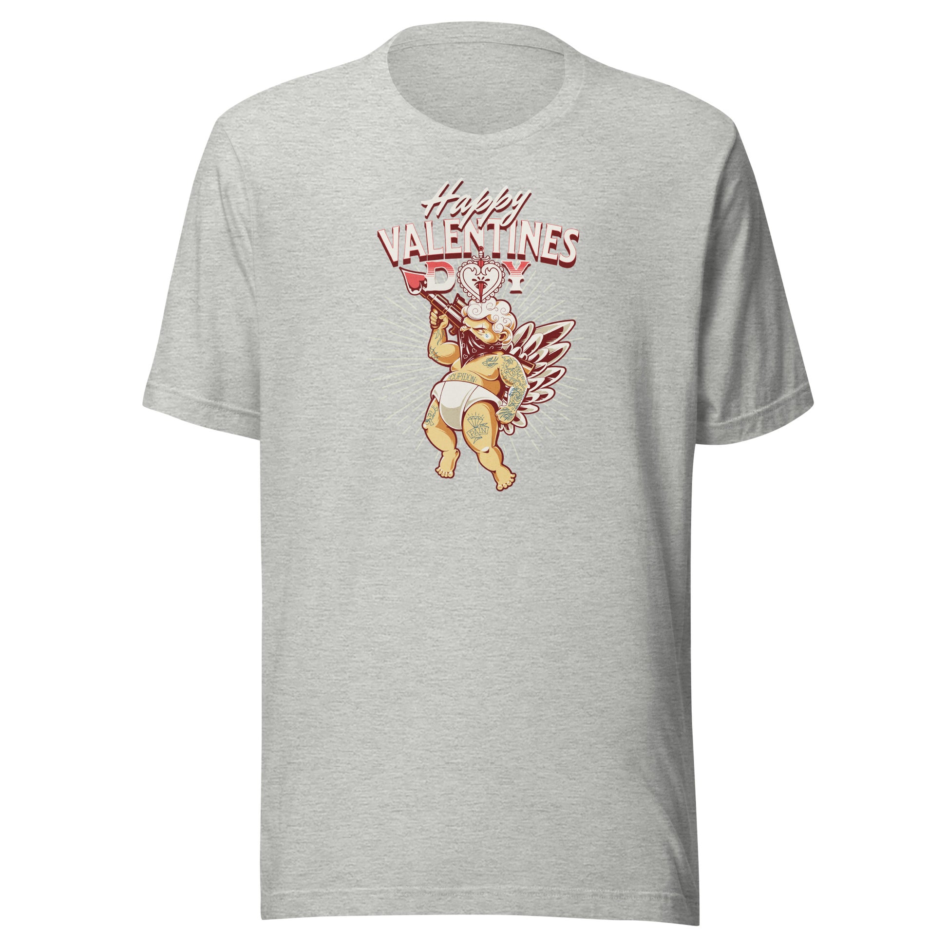 Inked Cupid Men's Valentine's Day T-Shirt Athletic Heather