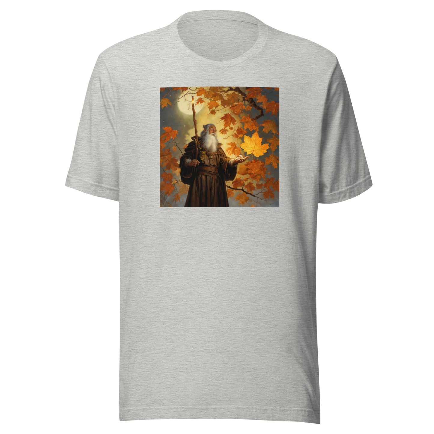 Mage Conjuring Fall Leaves Men's T-Shirt Athletic Heather