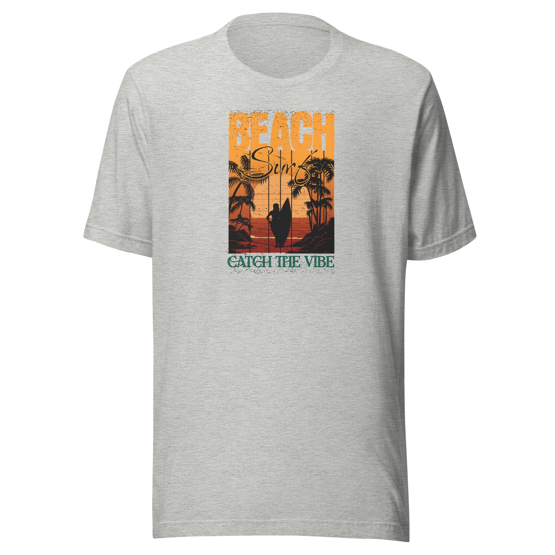 Catch the Beach Vibe Surfing Men's T-Shirt Athletic Heather