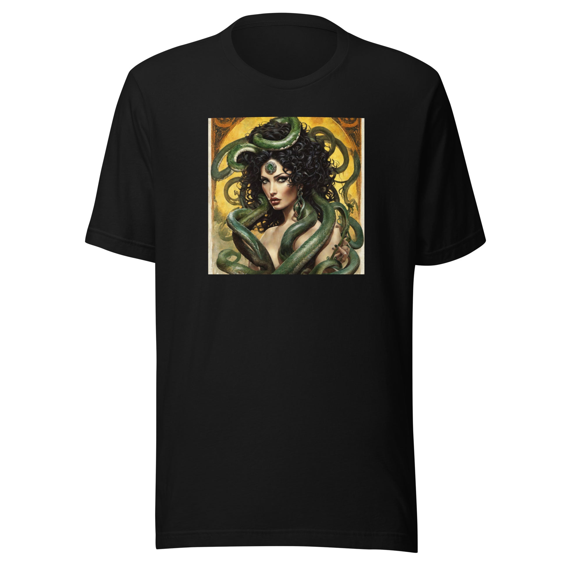 Enchanting Medusa Men's Mythology T-Shirt Black