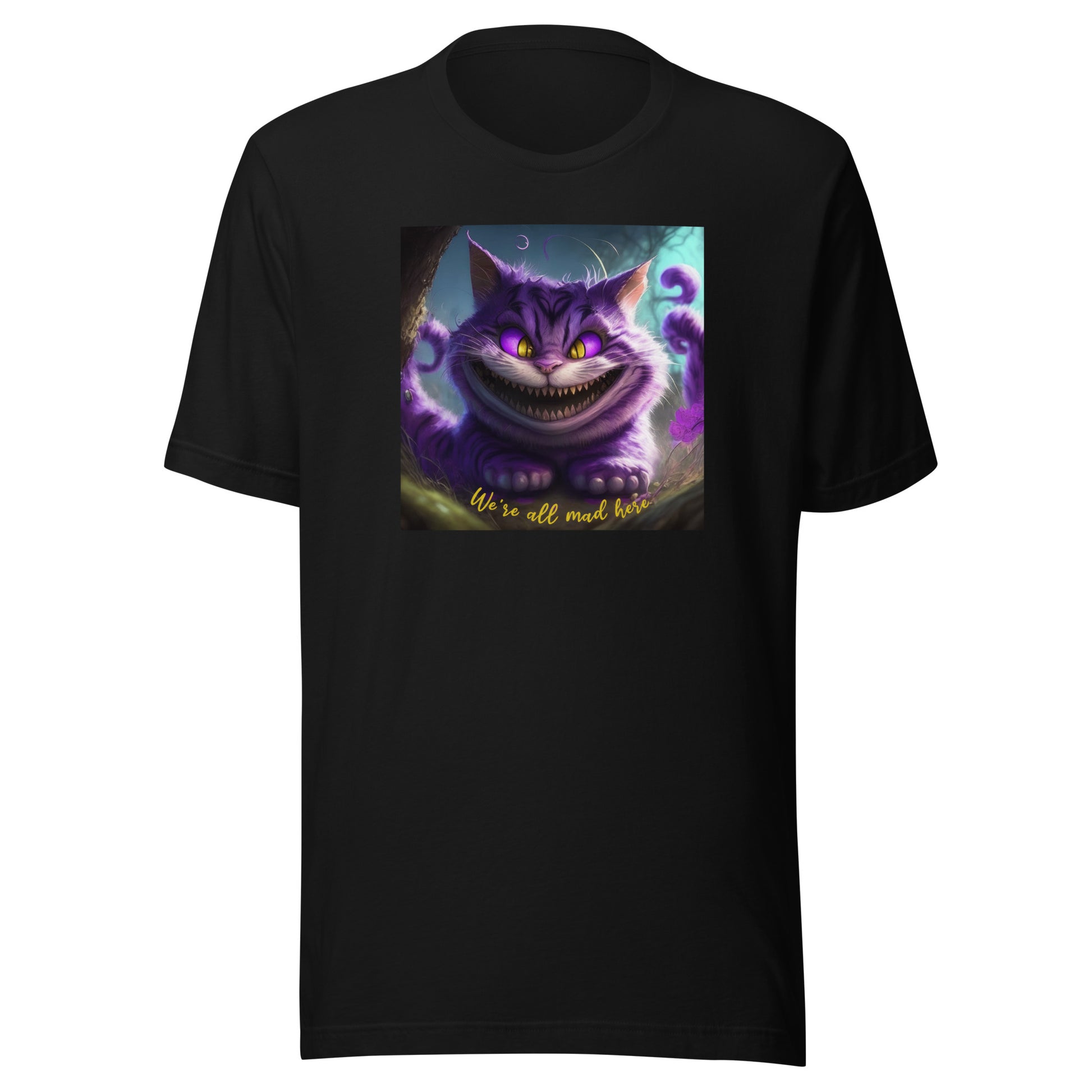 We're All Mad Here Cheshire Cat Men's T-Shirt Black