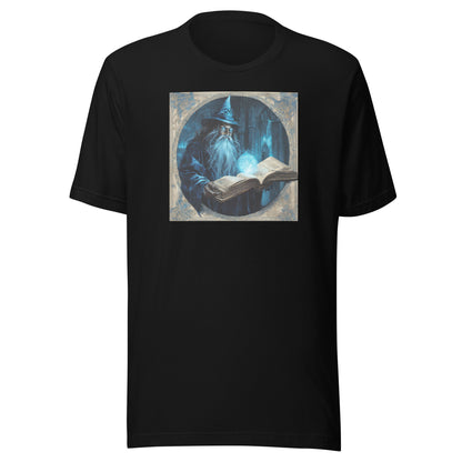 Wizard with Spell Book Men's T-Shirt Black