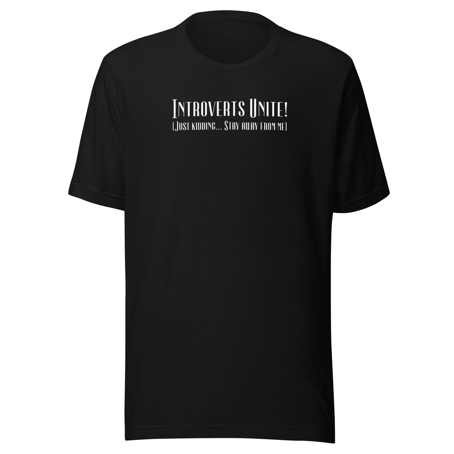 Introverts Unite Men's Funny T-Shirt Black