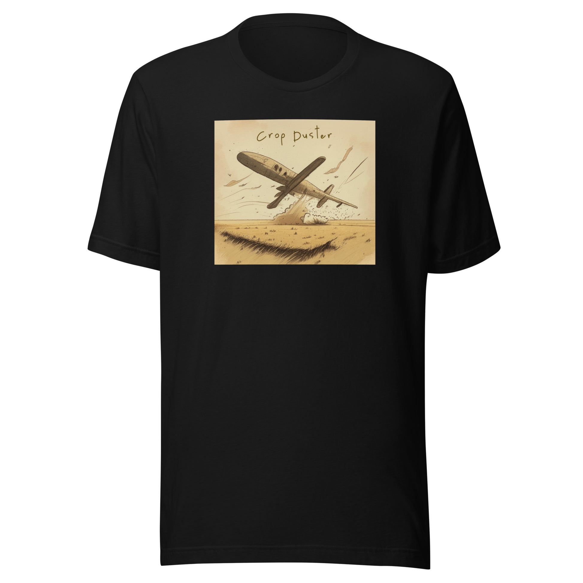 Crop Duster Men's Funny T-Shirt Black