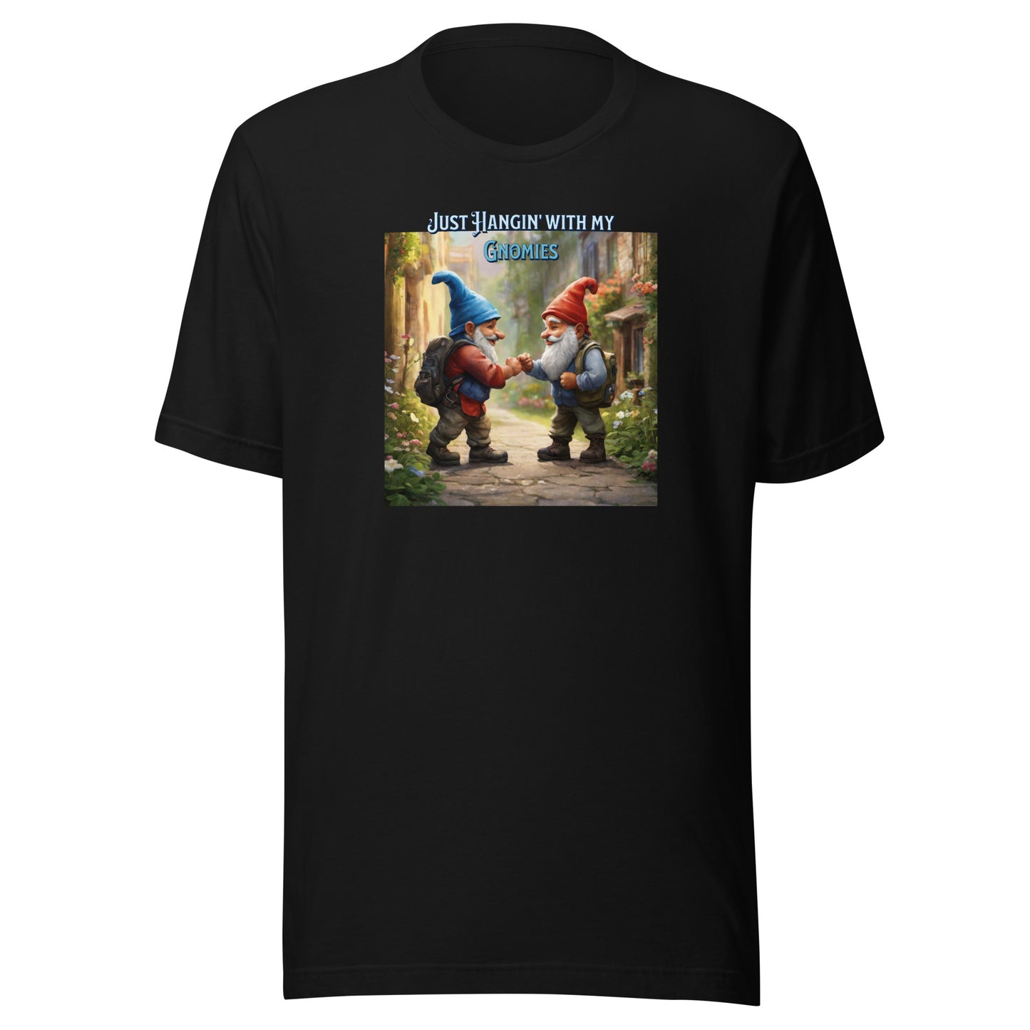 Just Hangin' with my Gnomies Men's Funny T-Shirt Black