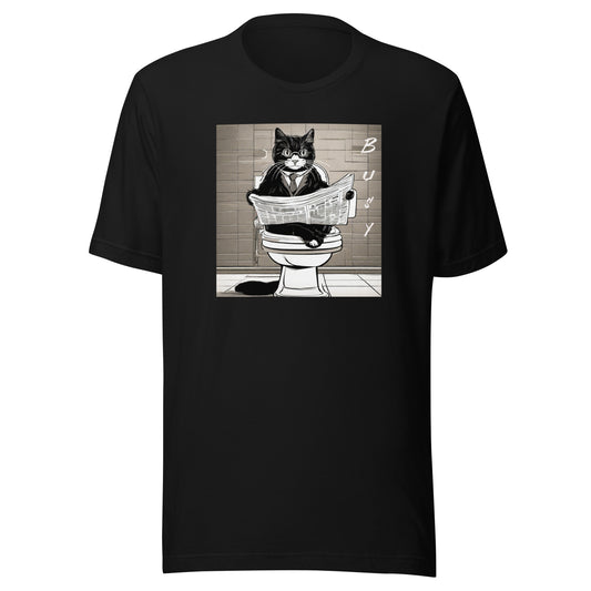 Busy Cat Men's Funny T-Shirt Black