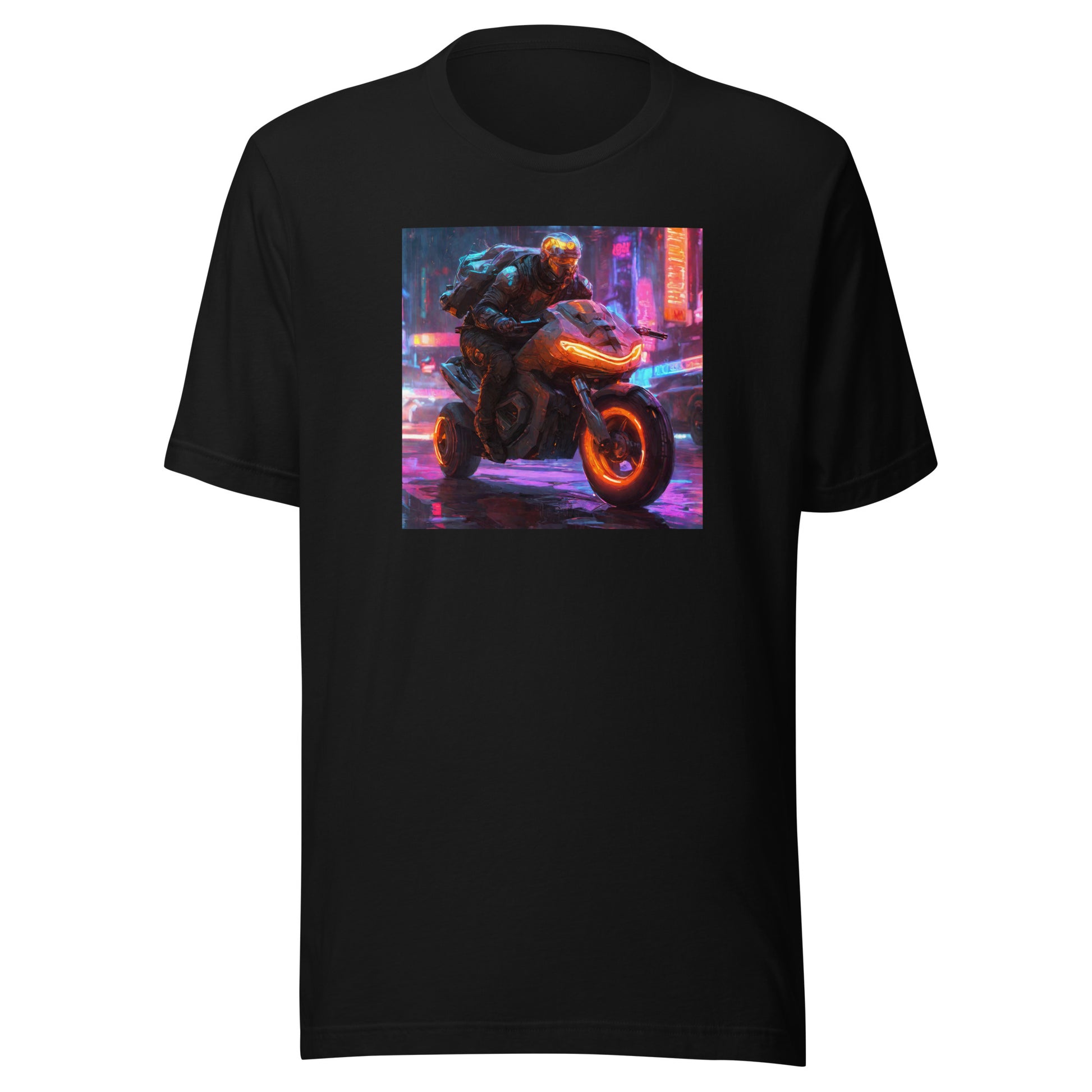 Cyberpunk Motorcycle Men's T-Shirt Black