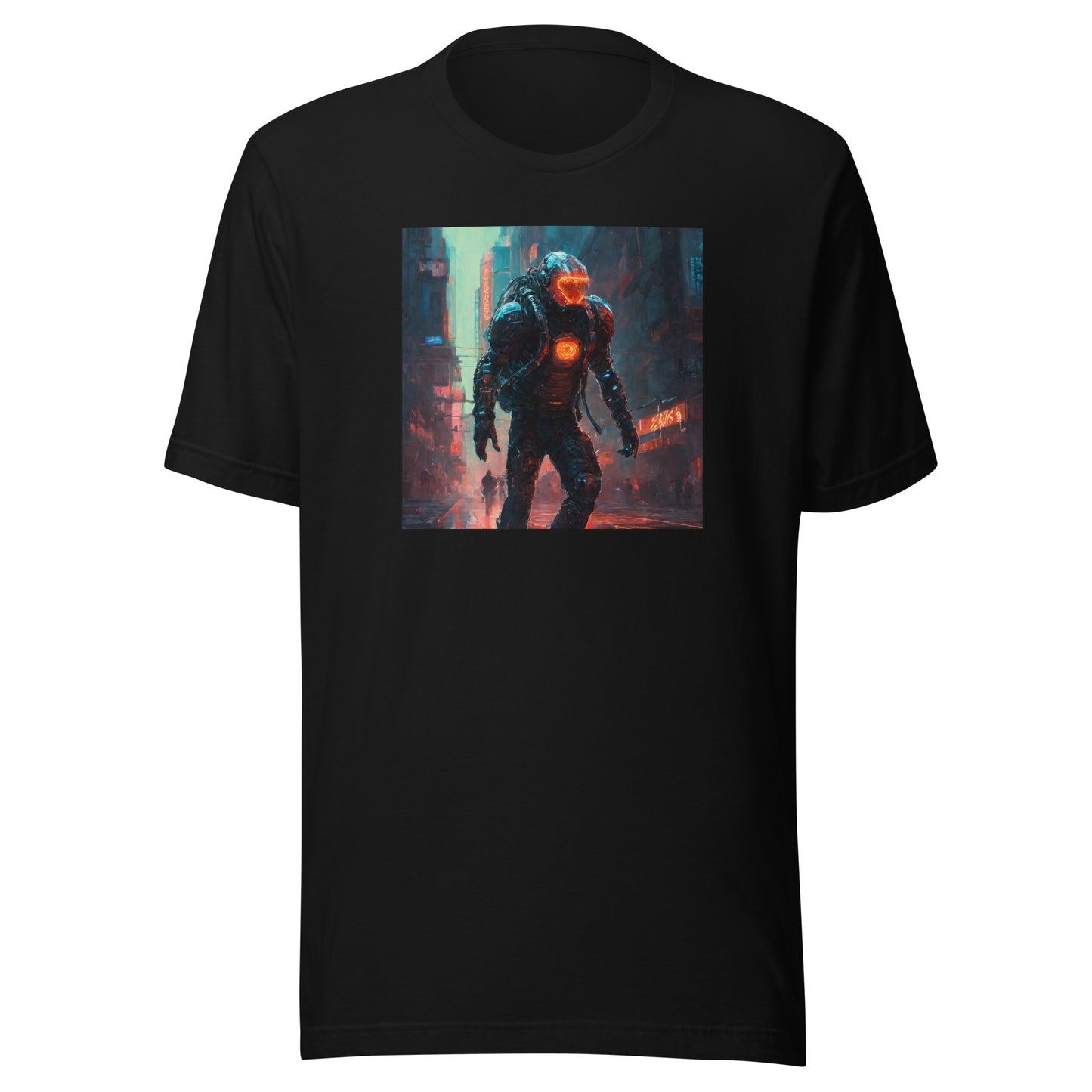 Futuristic Space Suit Men's Sci-Fi T-Shirt Black