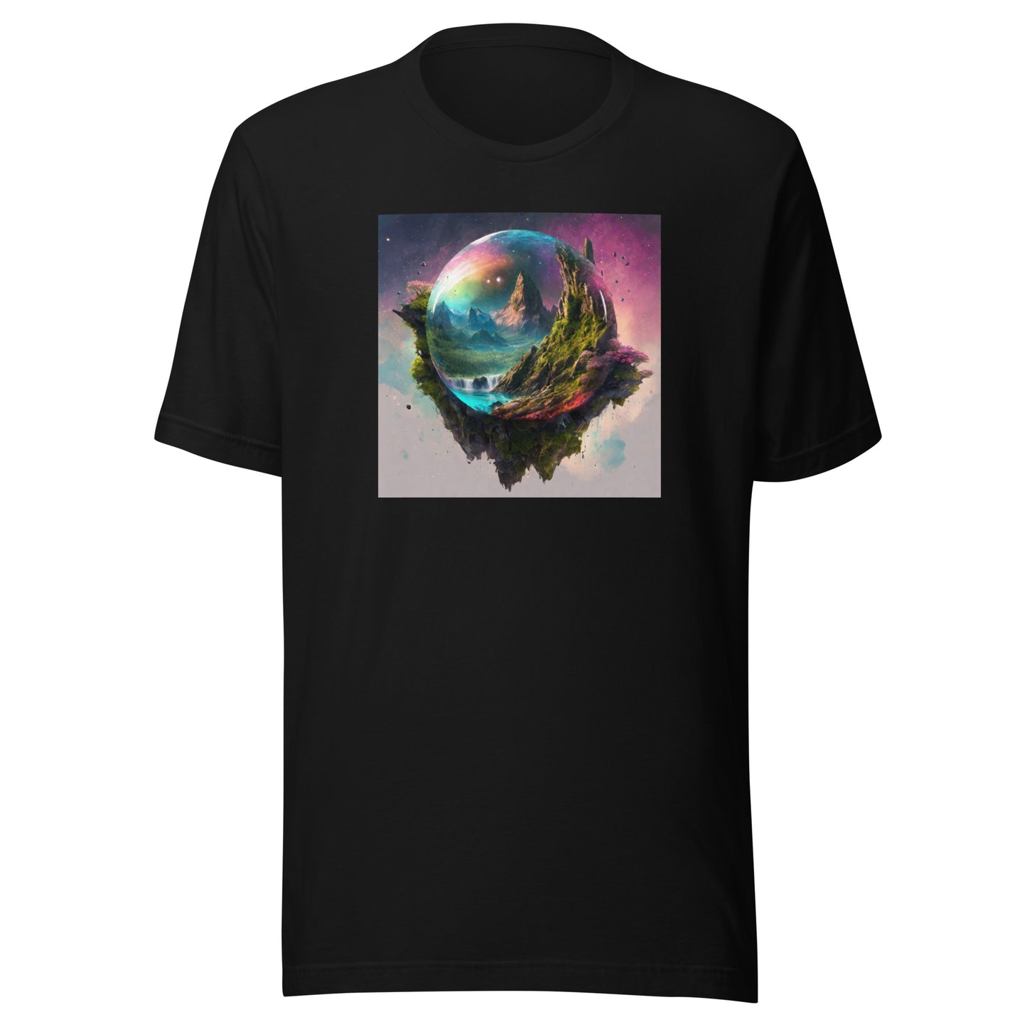 Bubble in Space Men's Sci-Fi T-Shirt Black