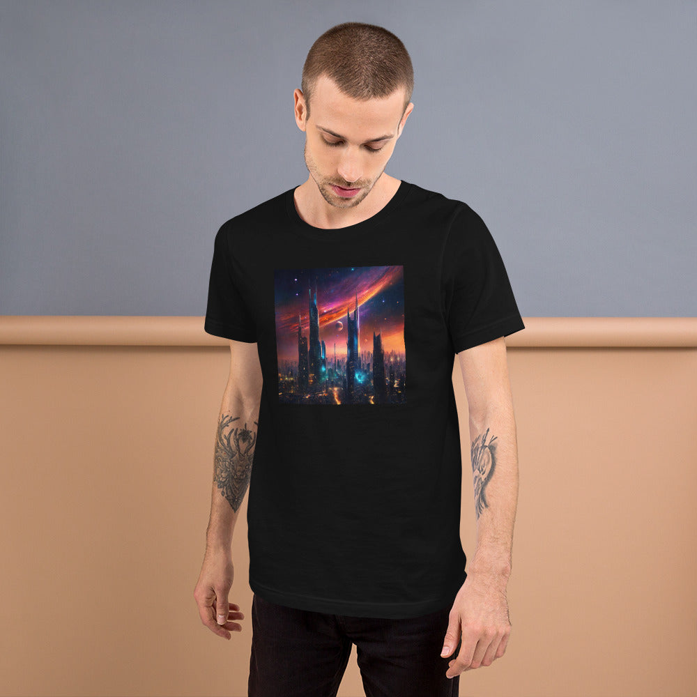 Futuristic Cityscape Men's Graphic Tee