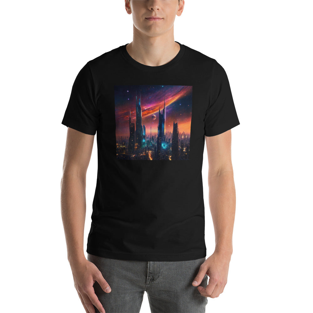 Futuristic Cityscape Men's Graphic Tee