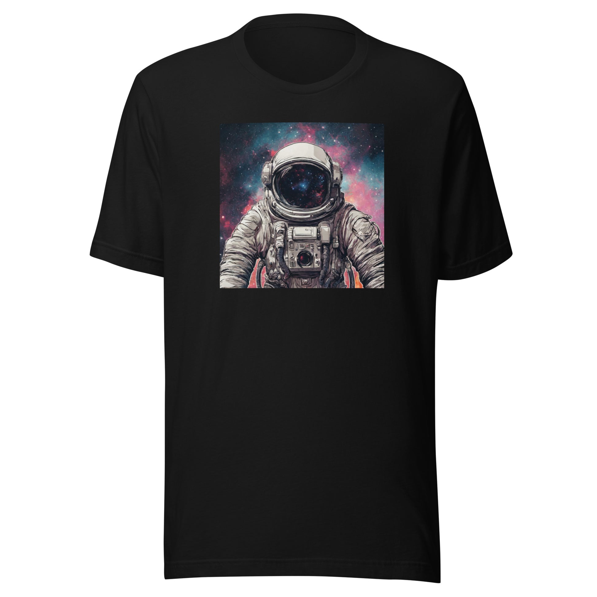 Galactic Astronaut Men's Graphic Tee Black