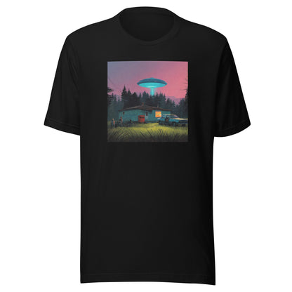 Backwoods Alien Abduction Men's Graphic Tee Black