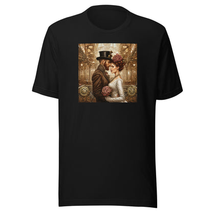 Gears & Lace Steampunk Wedding Men's T-Shirt Black