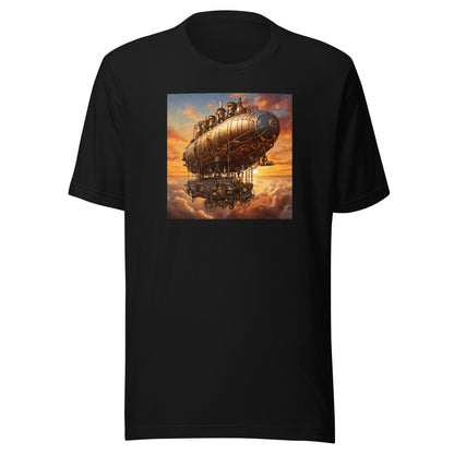 Amazing Airship Men's Steampunk T-Shirt Black