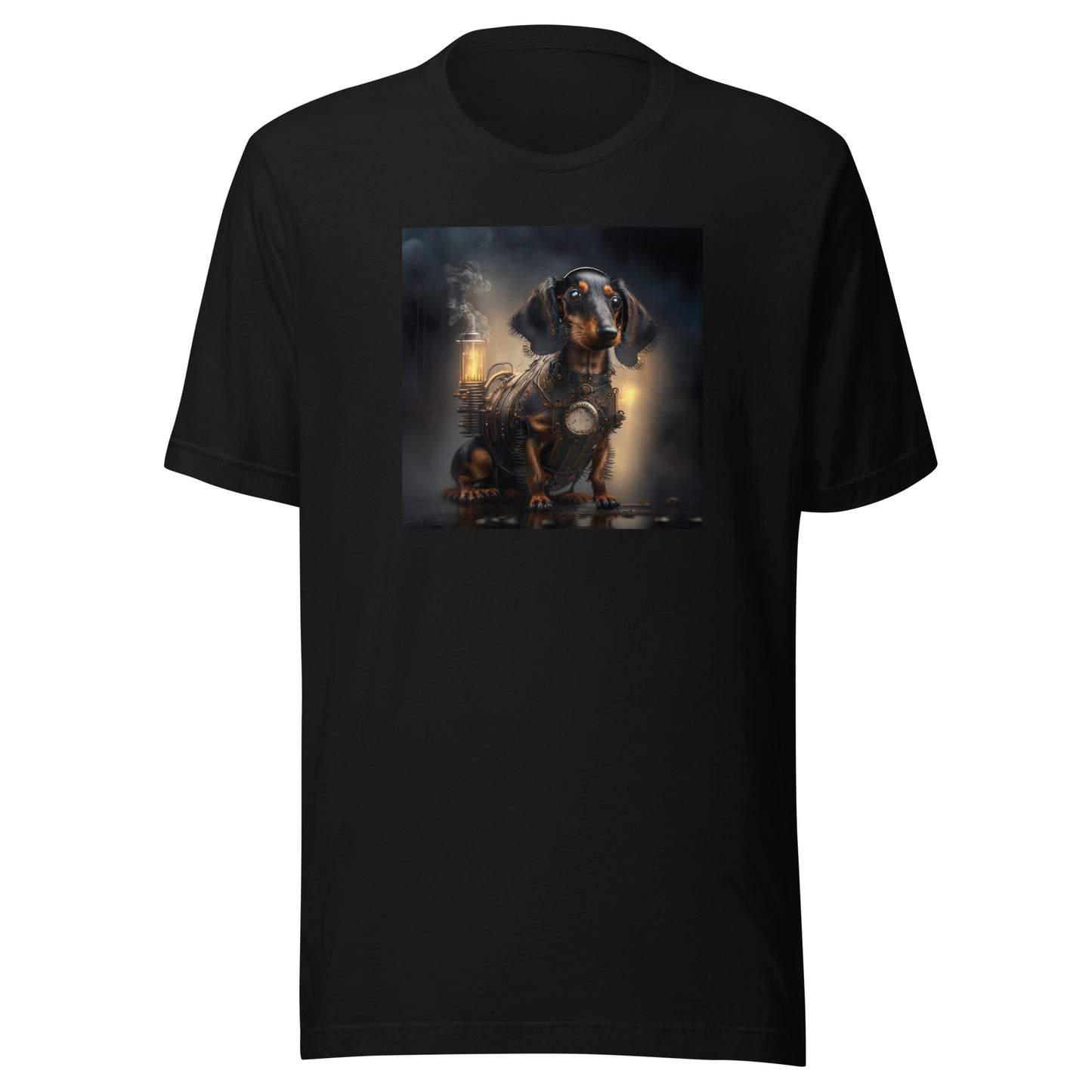 Pump Powered Pooch Men's Steampunk T-Shirt Black