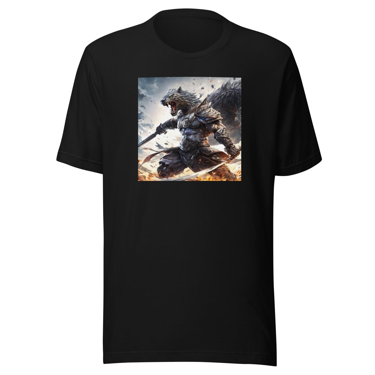 Raging Savage Men's Anime T-Shirt Black