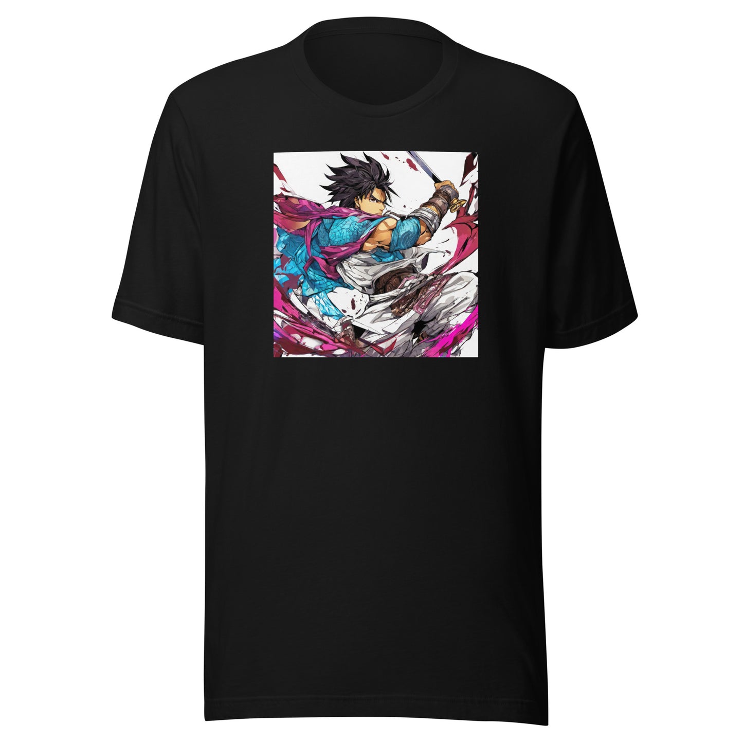 Mighty Fighter Men's Anime T-Shirt Black