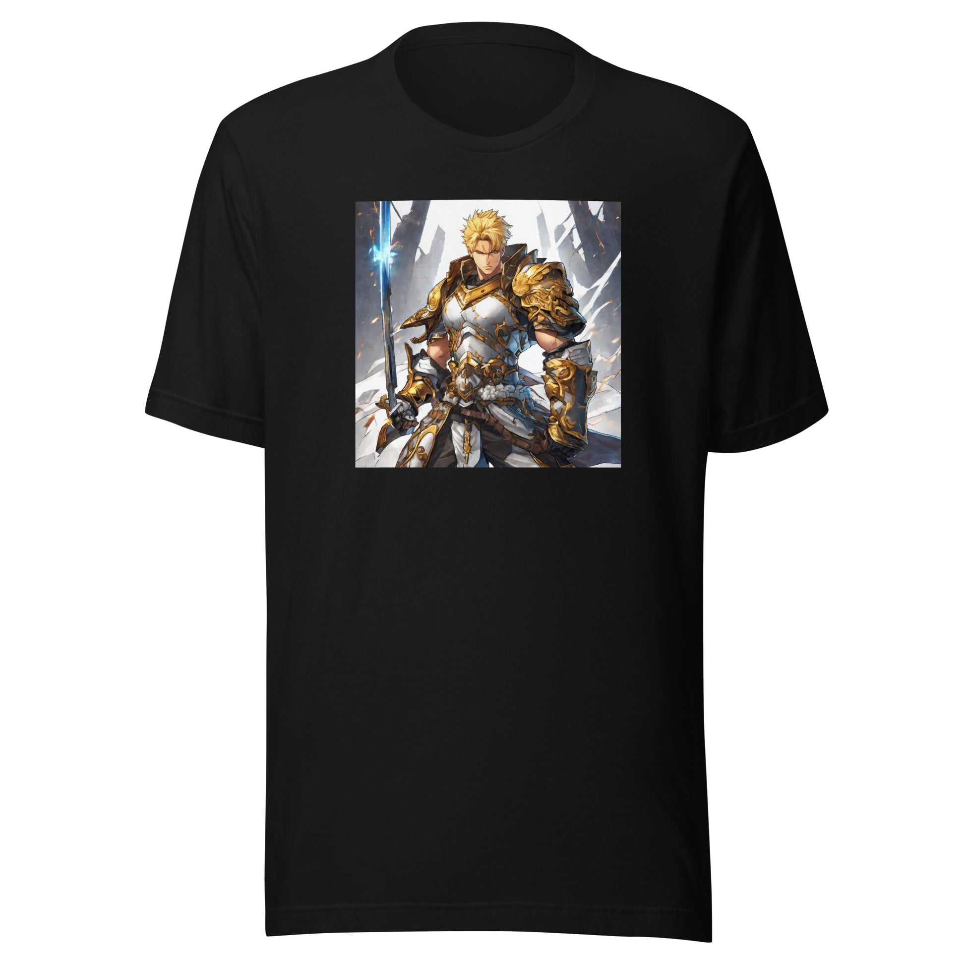 Gold-Clad Champion Men's Anime T-Shirt Black