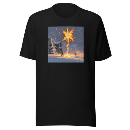 Fire from Ice Snowflake Men's Anime T-Shirt Black