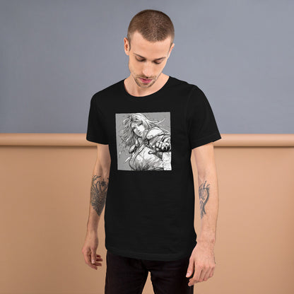 Fearless Swordmaiden Men's Anime T-Shirt