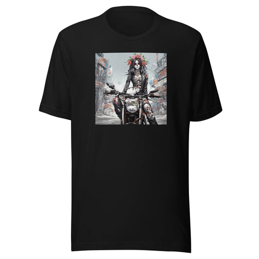 Day of the Dead Biker Men's Anime T-Shirt Black