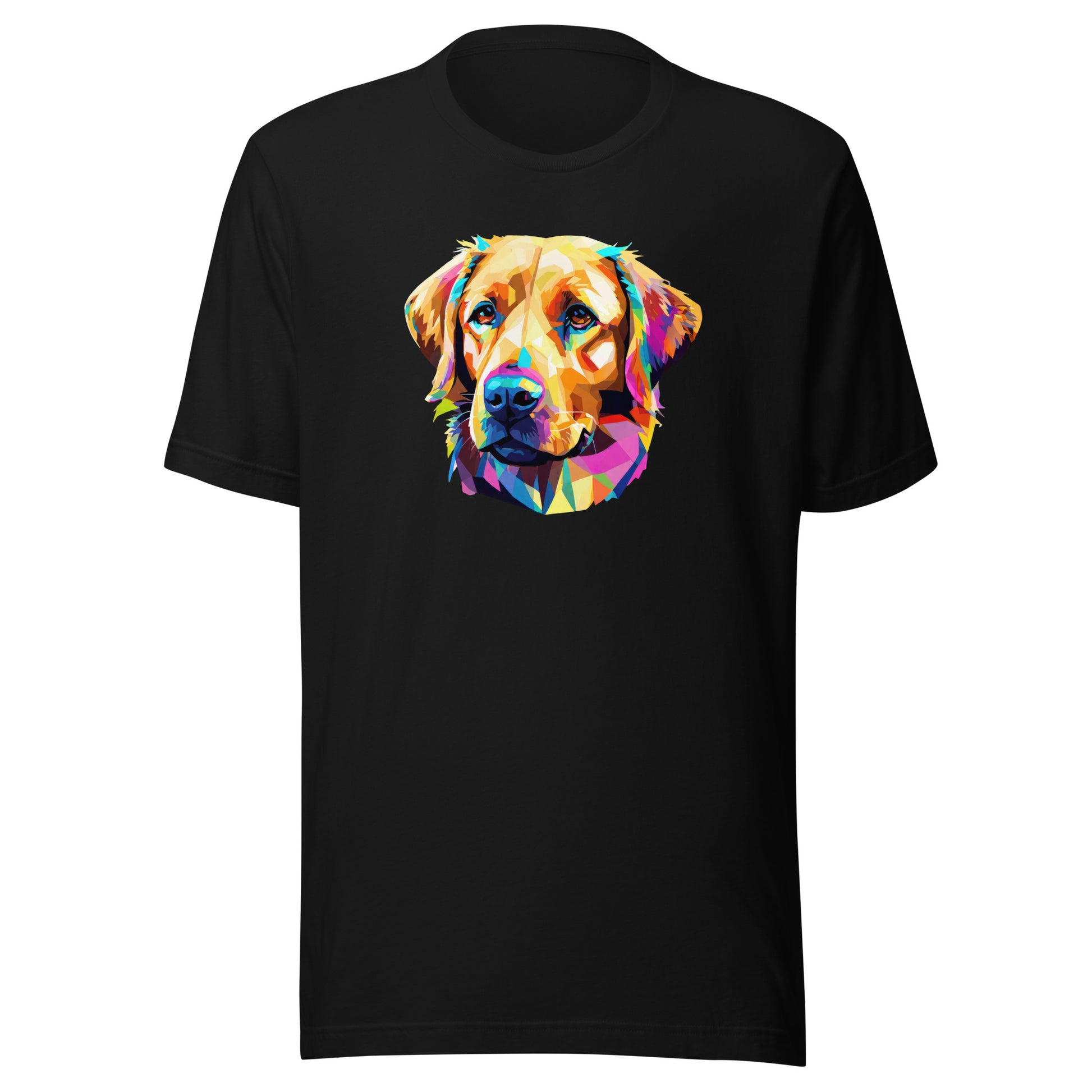 Geometric Golden Lab Men's Graphic Tee Black