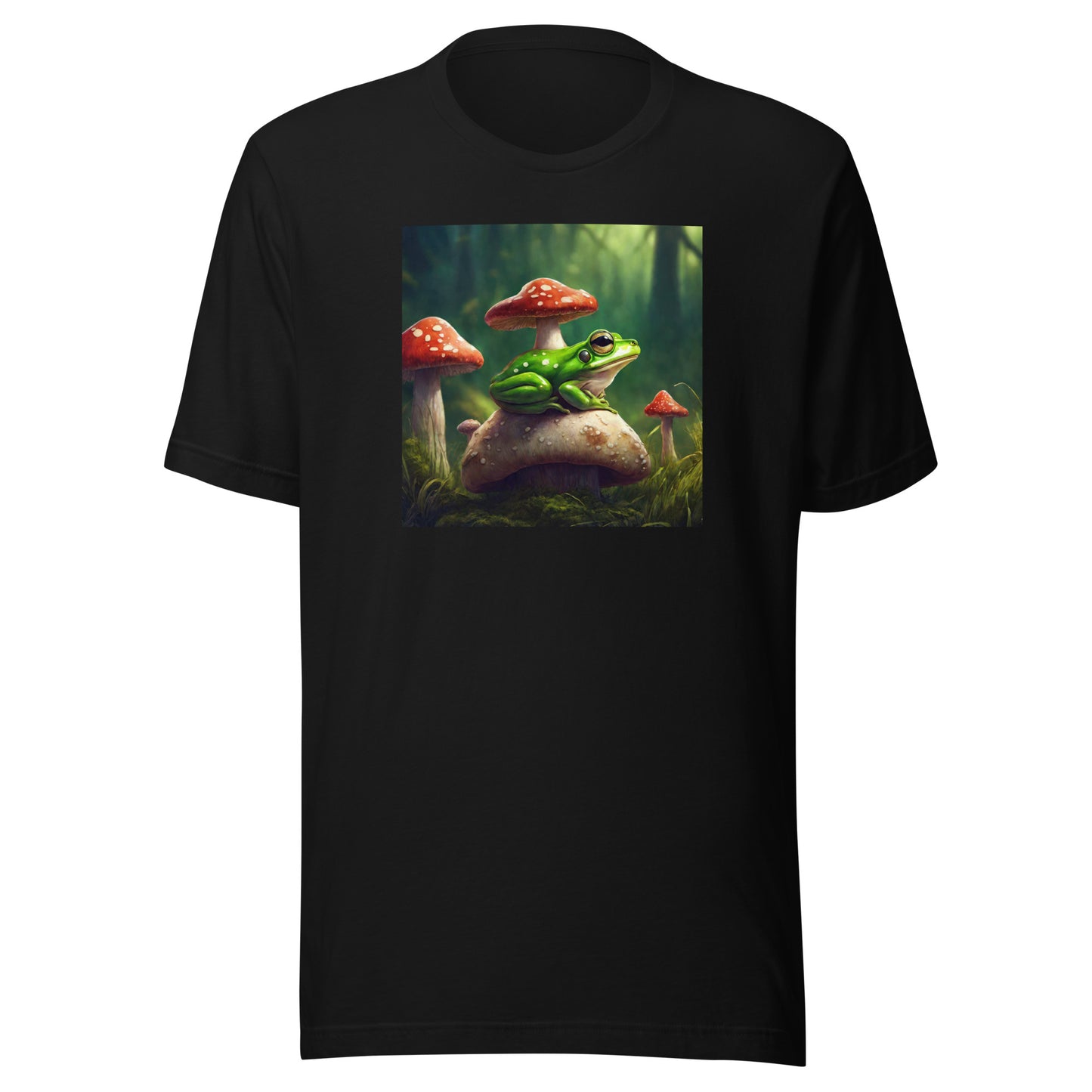 Frog & Shrooms Men's Animal T-Shirt Black