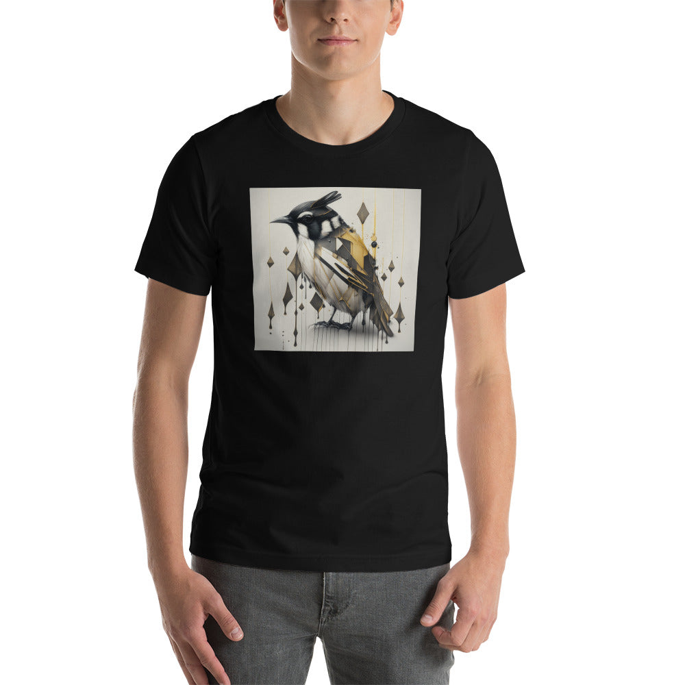 Geometric Chickadee Bird Men's Graphic Tee