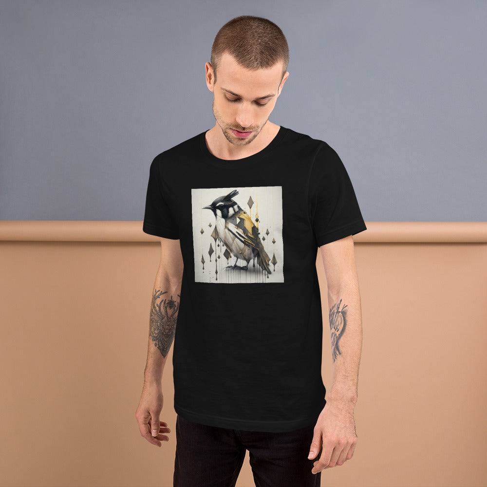 Geometric Chickadee Bird Men's Graphic Tee