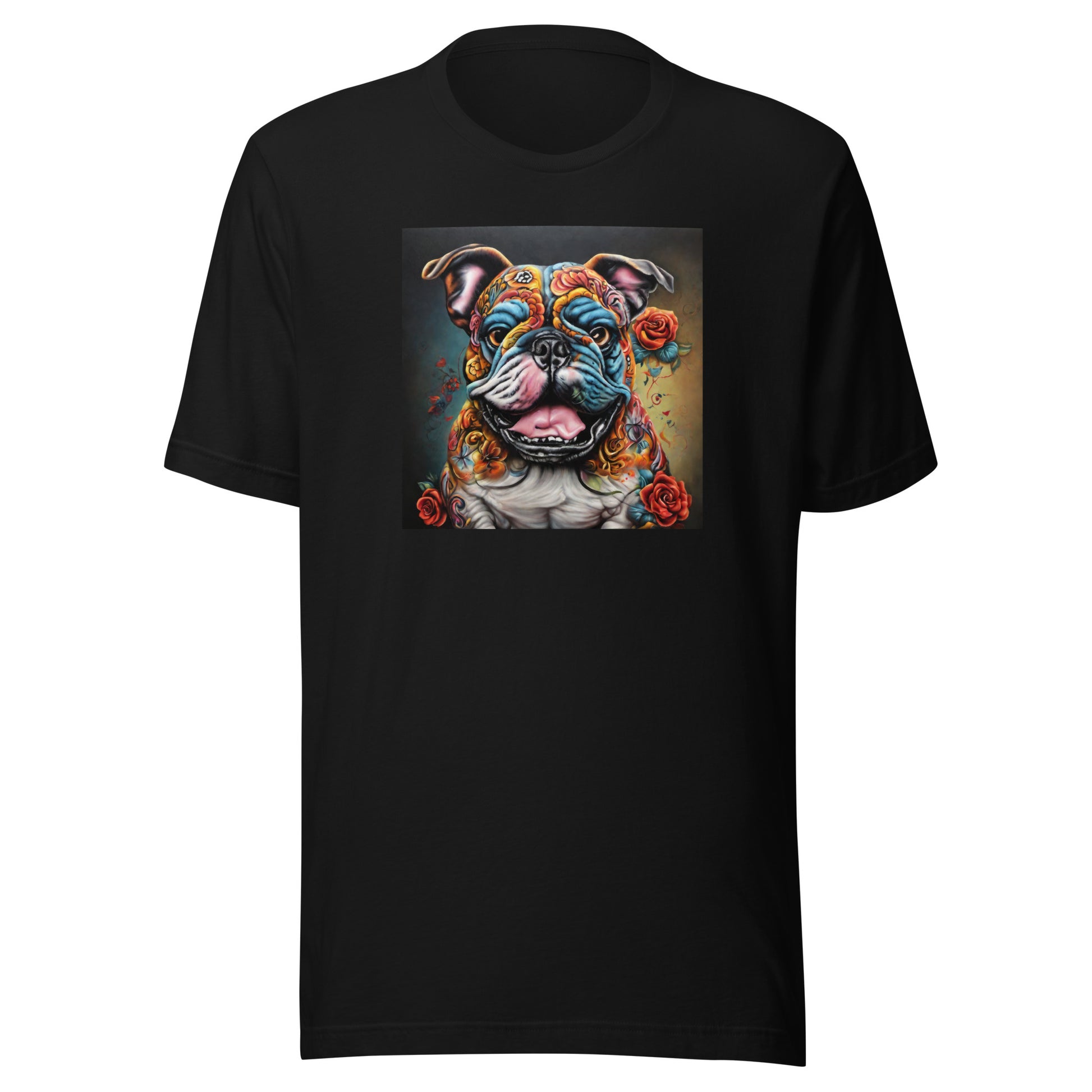 Day of the Dead Bulldog Men's Dog Lover Tee Black