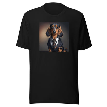 Dapper Dachshund Men's Dog Lover T-Shirt Black