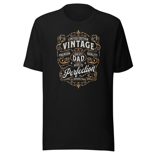 Vintage Dad Aged to Perfection T-Shirt Black