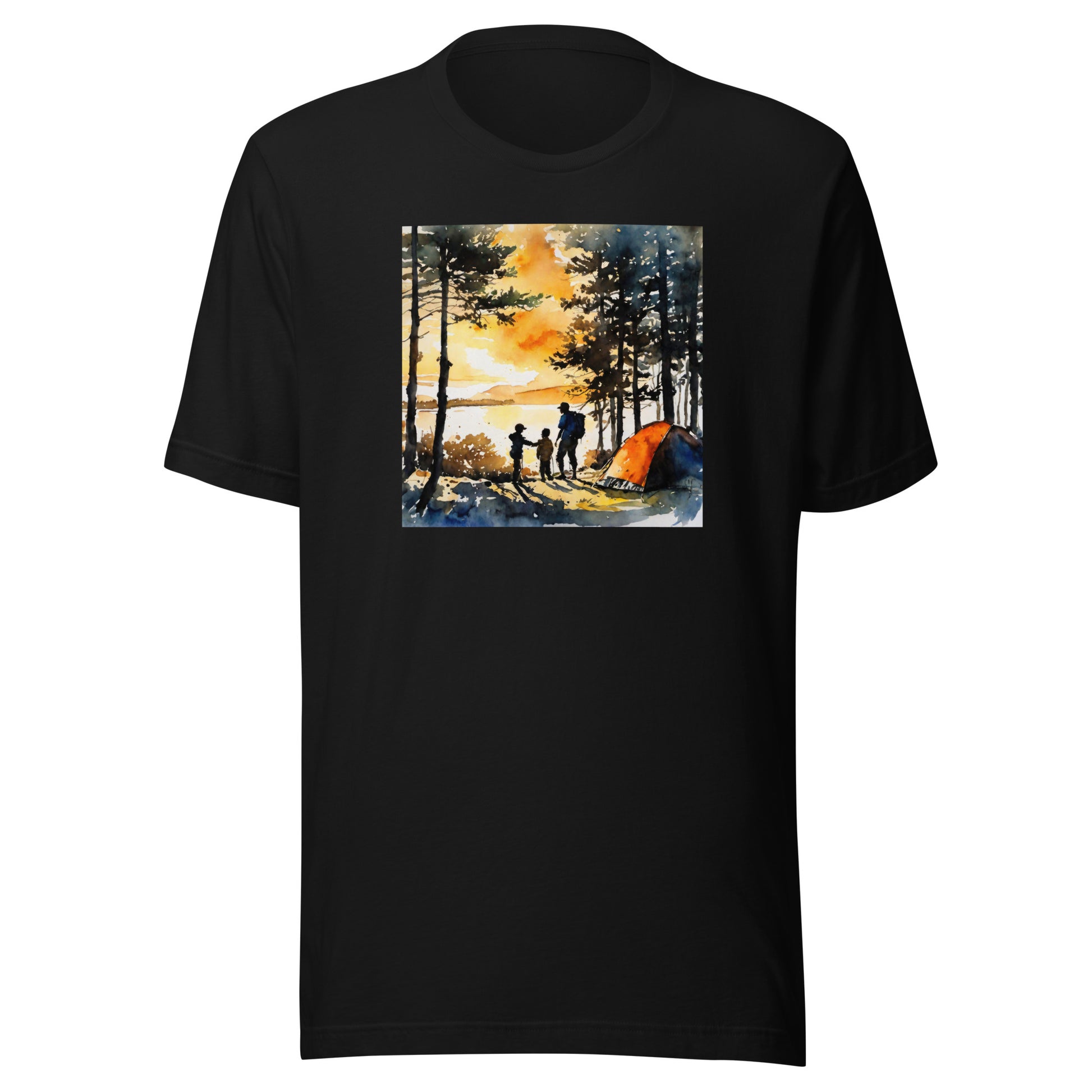 Nostalgic Camping with Dad T-Shirt Black