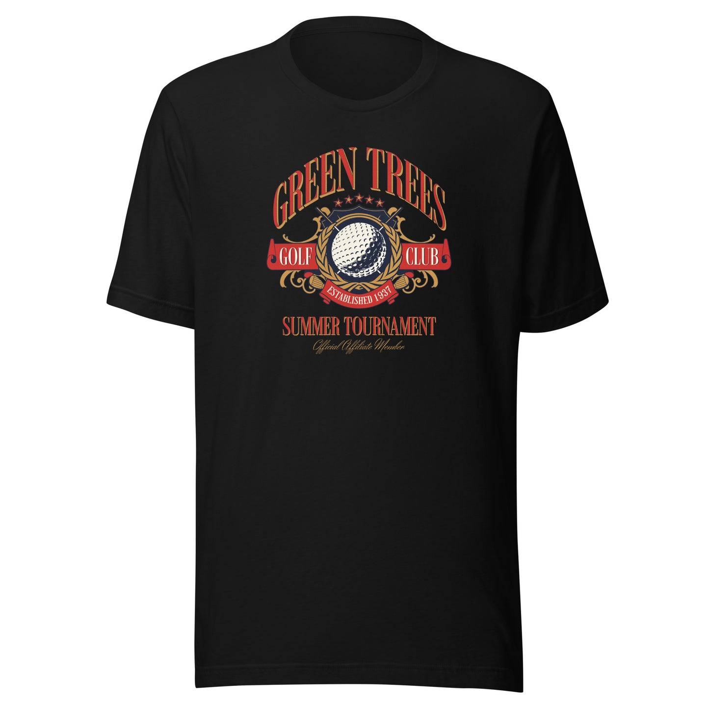 Green Trees Golf Club Shirt for Dad Black