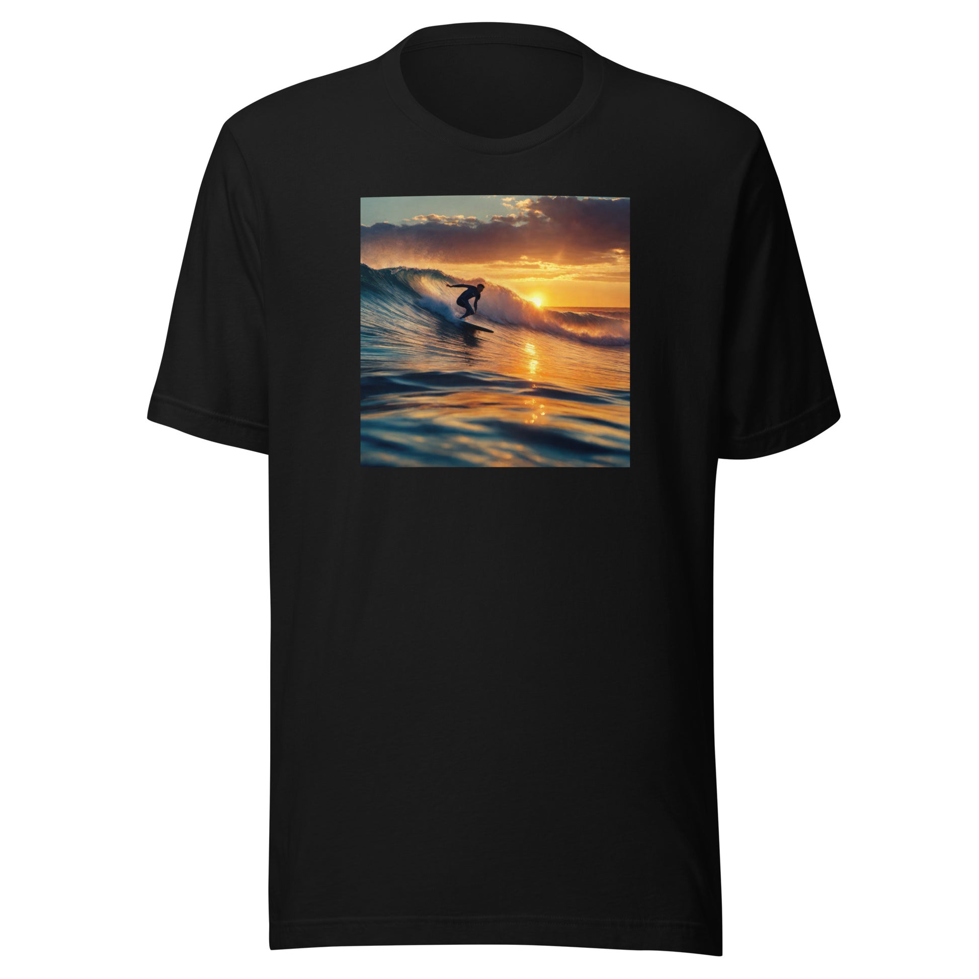 Surfing in the Sunset Men's T-Shirt Black