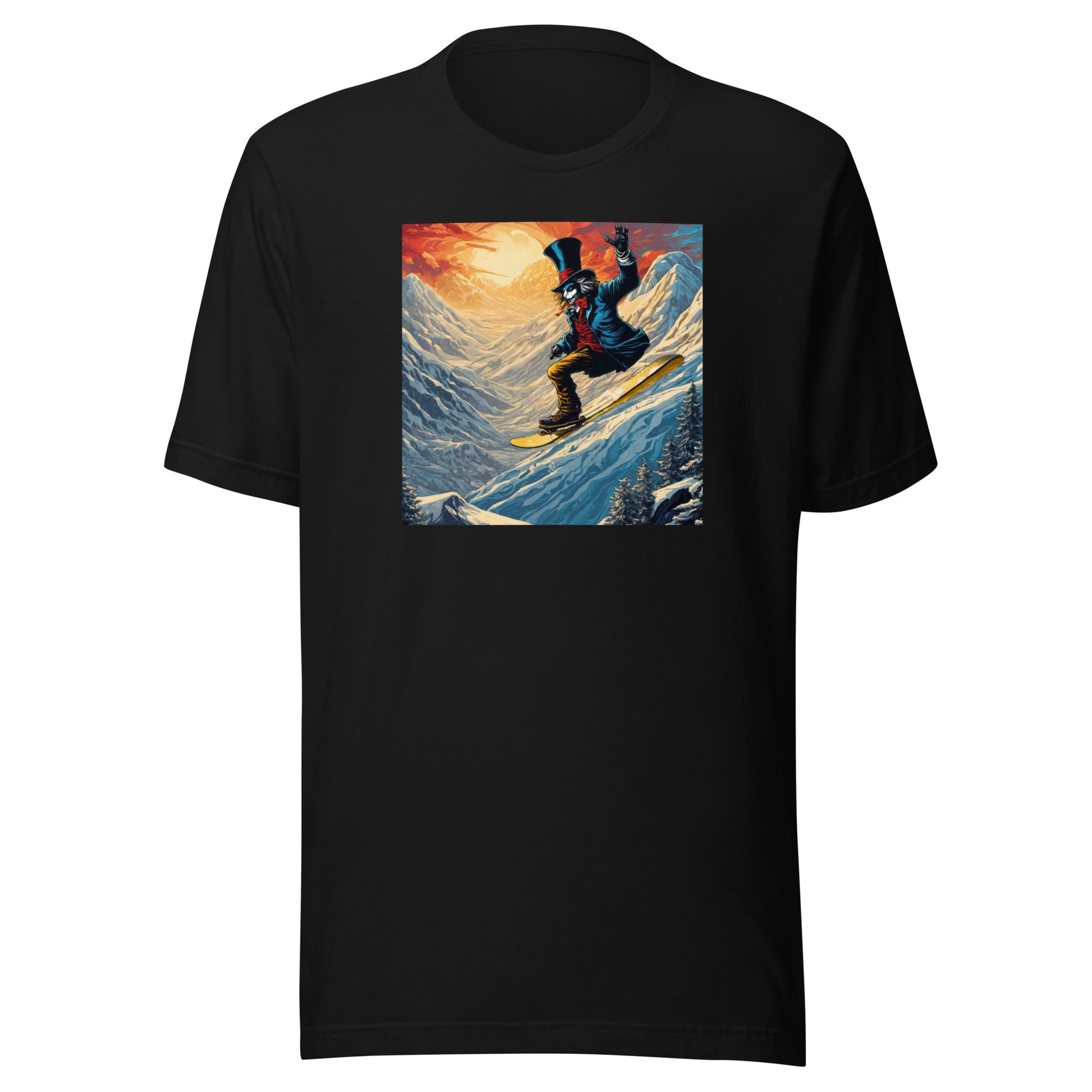 Mad Hatter Snowboarding Men's T-Shirt Black