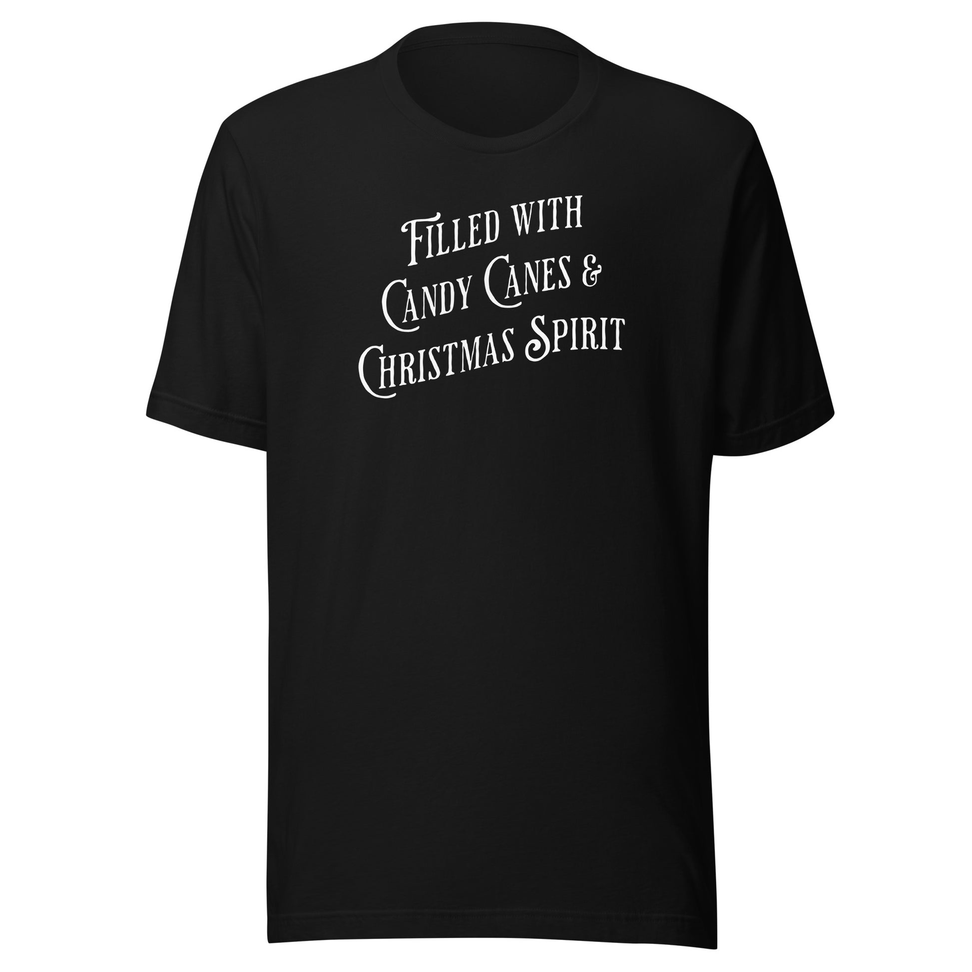 Filled with Candy Canes & Christmas Spirit Men's T-Shirt Black