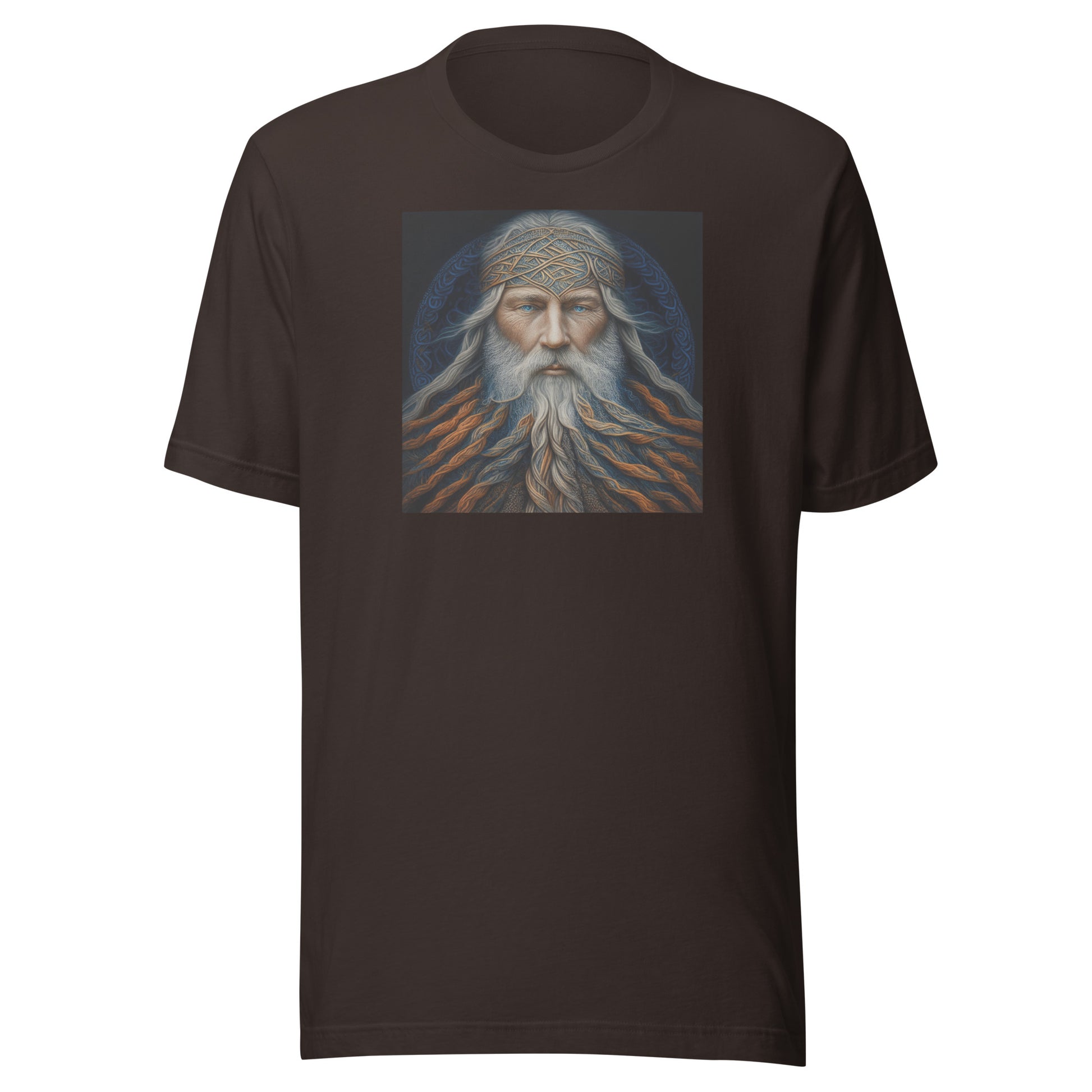 Bearded Wizard Men's Fantasy T-Shirt Brown