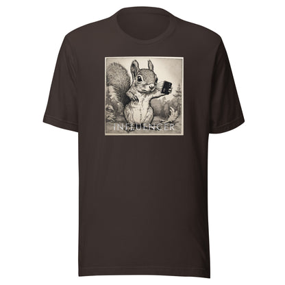 Squirrel Influencer Men's Funny T-Shirt Brown