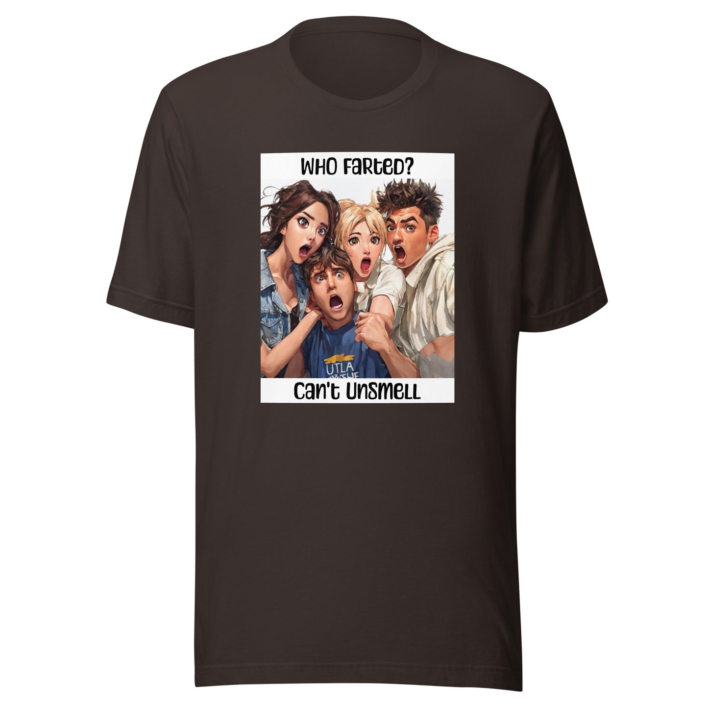 Who Farted Men's Funny T-Shirt Brown